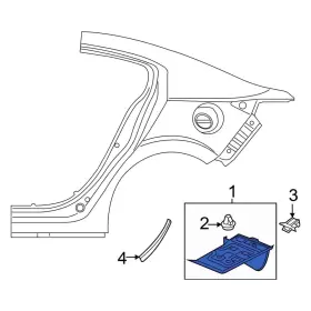 Bjs751pv0a Mazda Oe For 3 2014-2018 Rear Right Stone Deflector
