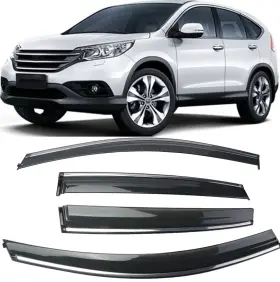 Misioek Kzm1216crv Rain Guards Suitable For Crv 2012-2016 Window Visor Dark Black