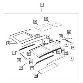 68266526aa Mopar For Jeep Renegade 2018-2023 Sunroof Deflector