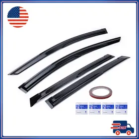 Qls-014 Motopart-leisa Window Rain Guards/visors Front Rear For Subaru Crosstrek Xv 2024-2025