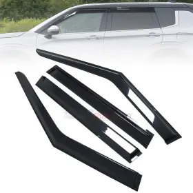 5865 Motorfansclub 4pc Window Visor Vent Shades Sun Rain Guard Fits Mitsubishi Outlander 2022 2023