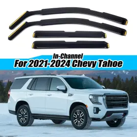 Mtd Hy009239 For 2021-2024 Chevy Tahoe/gmc Yukon In-channel Window Visor Rain Guard Sun Shade
