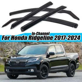 Hy009245 Mtd For Honda Ridgeline 2017-2024 In-channel Window Visor Rain Guard Sun Shade