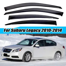 Hy009749 Mtd 4pcs For 2010-2014 Subaru Legacy Tape On Window Visor Vent Deflector Rain Guard