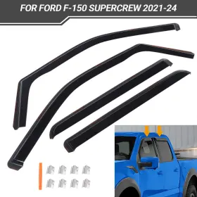 Cp-ad-1216 Mwmt In-channel Rain Guards Vent Visors Shade For 2021-2025 Ford F-150 Supercrew F150