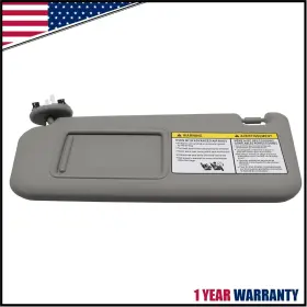 74320-42501-b2 Nakkaa Left Driver Gray Sun Visor With Lights For Toyota Rav4 2006-2013