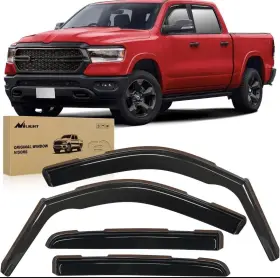 Nilight 810012113489 In-channel Rain Guards For Trucks Dodge Ram 1500 2019-2023