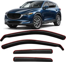 Nilight 840323967631 In-channel Rain Guards For Mazda Cx-5 2017-2026 Smoke Tinted Vent Visors
