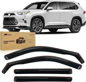 Gw0820 Nilight Rain Guards Vent Visors Shade For 2020-2026 Toyota Highlander
