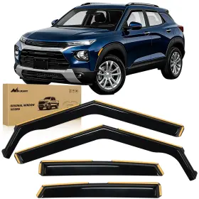 Vent-606 Nilight Durable In Channel Rain Guards For Chevy Trailblazer 2021-2025 Black
