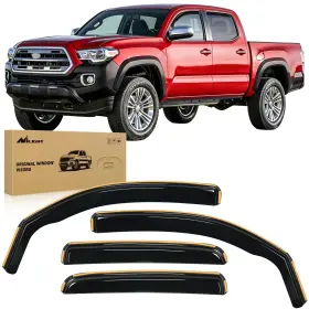 Vent-609 Nilight Window Deflectors Rain Guards Toyota Tacoma Double Cab 2016-2023 4pc