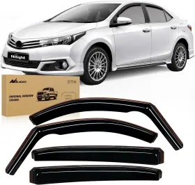 Nilight Vent-639 In Channel Rain Guards For Toyota Corolla 2020-2024 Window Deflectors