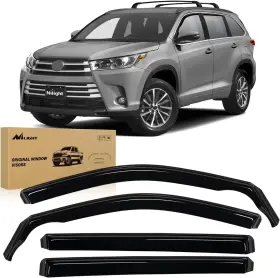 Nilight Vent-642 In Channel Window Rain Guards For Toyota Highlander 2014-2019 Sun Visors