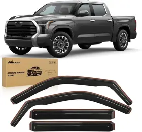 Nilight Vent-645 In Channel Window Deflectors For Toyota Tundra 2022 2023 2024 Double Cab