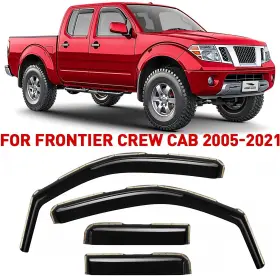 200745 Nissan Rain Guards Vent Visors Shade For 2005-2021 Frontier Crew Cab
