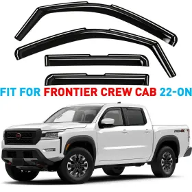 Gw0912 Nissan Rain Guards Vent Visors Shade For 2022-2025 Frontier Crew Cab