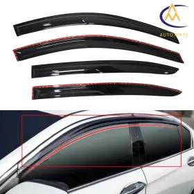 1231860 Nurniacl Black Acrylic Window Visors Rain Guards For Honda Accord 4-door Sedan 2008-2012