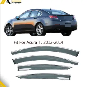 At1356054yt Nurniacl Window Visor For Acura Tl 2009-2014 Vent Rain Guard Deflector With Chrome Trim
