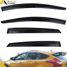 At846932yt Nurniacl Window Visors Smoke Deflector Slim Shade Vent For 2012-2016 Ford Focus Sedan