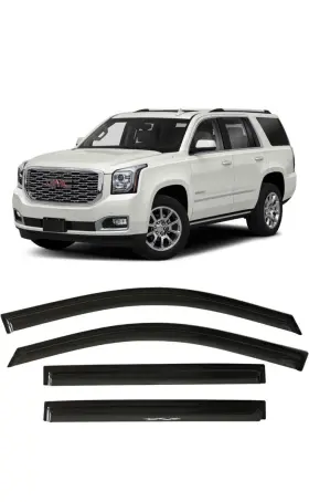 Olltoz Ocvthvs15 For Chevy Tahoe/ Gmc Yukon 2015-2020 Tinted Window Visors Deflectors Rain Guards
