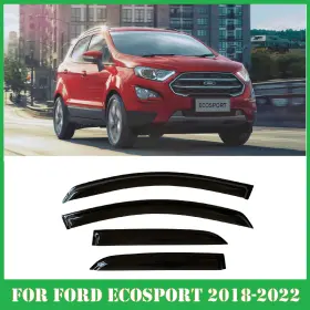 Ofdecovs18 Olltoz For Ford Ecosport 2018-2022 Smoke Tinted Window Visors Deflectors Rain Guards