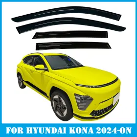 Ohyknvs24 Olltoz For Hyundai Kona 2024-2025 Smoke Tinted Window Visors Deflectors Rain Guards