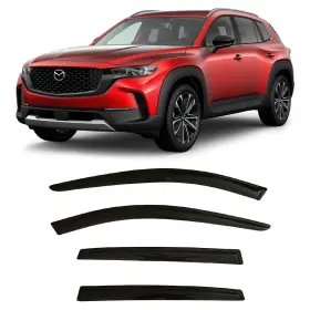 Omzcx50vs23 Olltoz 2023-2025 Tape-on Side Window Visor Deflectors Rain Guards For Mazda Cx-50 2