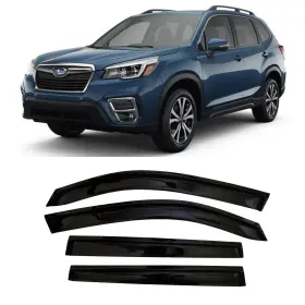 Olltoz Osbfrvs18 2019-2024 Tape-on Side Window Visor Deflectors For Subaru Forester Rain Guard