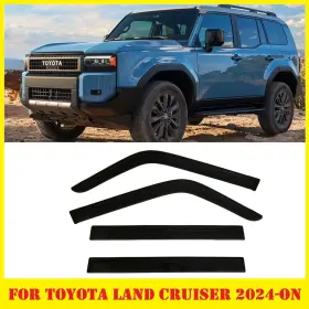 Olltoz Otylcvs24 For Toyota Land Cruiser 2024-2025 Tinted Window Visors Deflectors Rain Guards