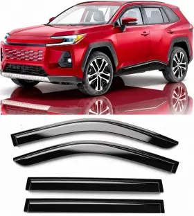 Otyrvvs26 Olltoz For Toyota Rav4 2026-2027 Tape On Tinted Window Visors Deflectors Rain Guards