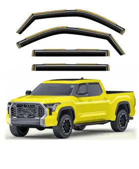 Otytdvs22 Olltoz For Toyota Tundra Crewmax 2022-2025 Tinted Window Visors Deflector Rain Guard