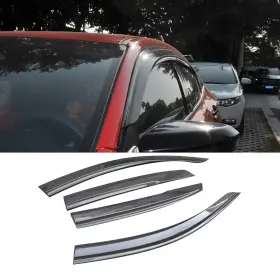Olotdi Cv161857c 4pcs Carbon Fiber Window Rain Guards Visors For 2016-2021 Honda Civic Fk4 Fk8