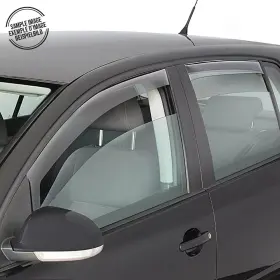 1117fr17.001 Omac Window Visor Vent Rain Deflector For Audi Q3 / Quattro 2013-2018 Smoke 4x