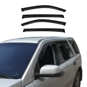 Omac 1716203 Window Visor Vent Rain Guard Deflector For Jeep Compass 2017-2026 Smoke 4 Pcs
