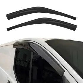 2626200s Omac Window Visor Vent Rain Guard Deflector For Ford Transit 2015-2020 Smoke 2x