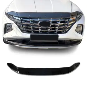 3255202 Omac Front Bug Shield Hood Deflector Guard For Hyundai Tucson 2022-2025 Black Smoke