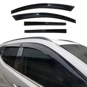 4013200 Omac Window Visor Vent Rain Guard Deflector For Kia Sorento 2003-2009 Smoke 4 Pcs