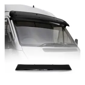 4722205 Omac Front Windshield Sun Visor Protector For Dodge Sprinter 2003-2006 Black Smoke