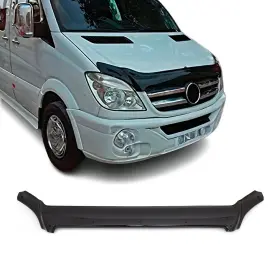 4724202 Omac For Mercedes-benz Sprinter 3500 10-13 Black Bug Shield Hood Deflector Guard