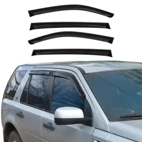 5008203f Omac For Nissan Juke 11-17 Window Visor Tape-on Black Smoke Front And Rear