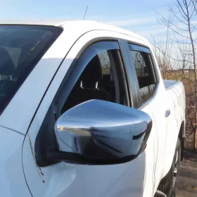 5023fr17047 Omac Window Visor Vent Rain Deflector For Nissan Np300 Navara 2016-2020 Smoke 4x