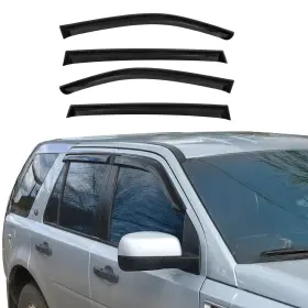 6004203 Omac Window Visor Vent Rain Guard Deflector For Land Rover Lr3 Lr4 2005-2016 Smoke 4x