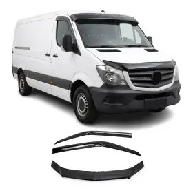 Omac 698797322911 Sun Visor And Bug Shield Hood Deflector For Mercedes Sprinter W906 2014-2018 2pcs