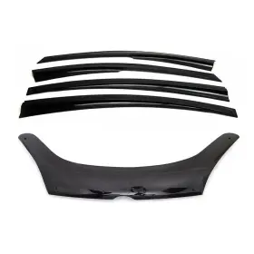 Omac 698797830546 Bug Shield Hood Deflector And Window Visor Vent For Ram Promaster City 2019-20