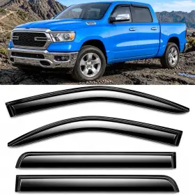 Optimal Co B0856t7g4f 2019-2026 Tape-on Side Window Deflector Visors Compatible With Dodge Ram 1500 Cr