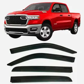 Dgrmvs19 Optimal Co 2019-2025 Tape-on Side Window Deflector Visors Compatible With Dodge Ram 1500
