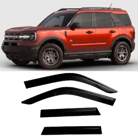 Fdbcsvs21 Optimal Co 2021-2025 Tinted Tape-on Side Window Visor Deflectors For Ford Bronco Sport B Fdbcsvs21 Optimal Co 2021-2025 Tinted Tape-on Side Window Visor Deflectors For Ford Bronco Sport B