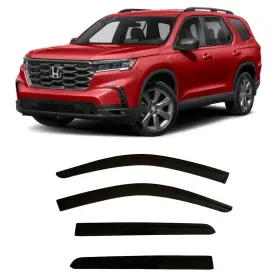 Hoplvs23 Optimal Co 2023-2025 Tape-on Side Window Deflector Visors For Honda Pilot Lx Sport Ex-l