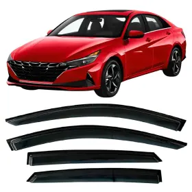 Hyelvs21 Optimal Co Side Window Visor Deflectors For Hyundai Elantra Rain Guard 2021-2025