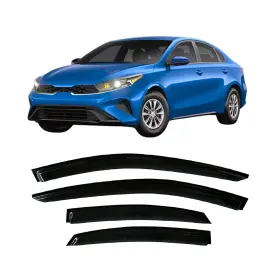 Kiftvs19 Optimal Co 2019-2024 Tape-on Rain Guards For Kia Forte Side Window Deflector Visors Ex F